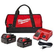 Milwaukee 48-59-1840PG - M18 XC4.0Ah Battery 2Pk Starter Kit w/ Bag