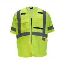 Milwaukee 48-73-5141 - Class 3 High Visibility Yellow Safety Vest - S/M