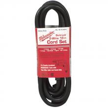 Milwaukee 48-76-5110 - 10 ft. 2-Wire Quik-Lok® W/Twist Lock Plug Cord