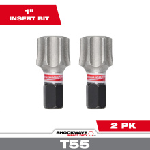 Milwaukee 48-32-6003 - SHOCKWAVE Impact Duty 1" T55 Insert Bits 2Pk