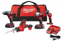 Milwaukee 2695-24CX - M18™ 4 Pc. Tool Combo Kit