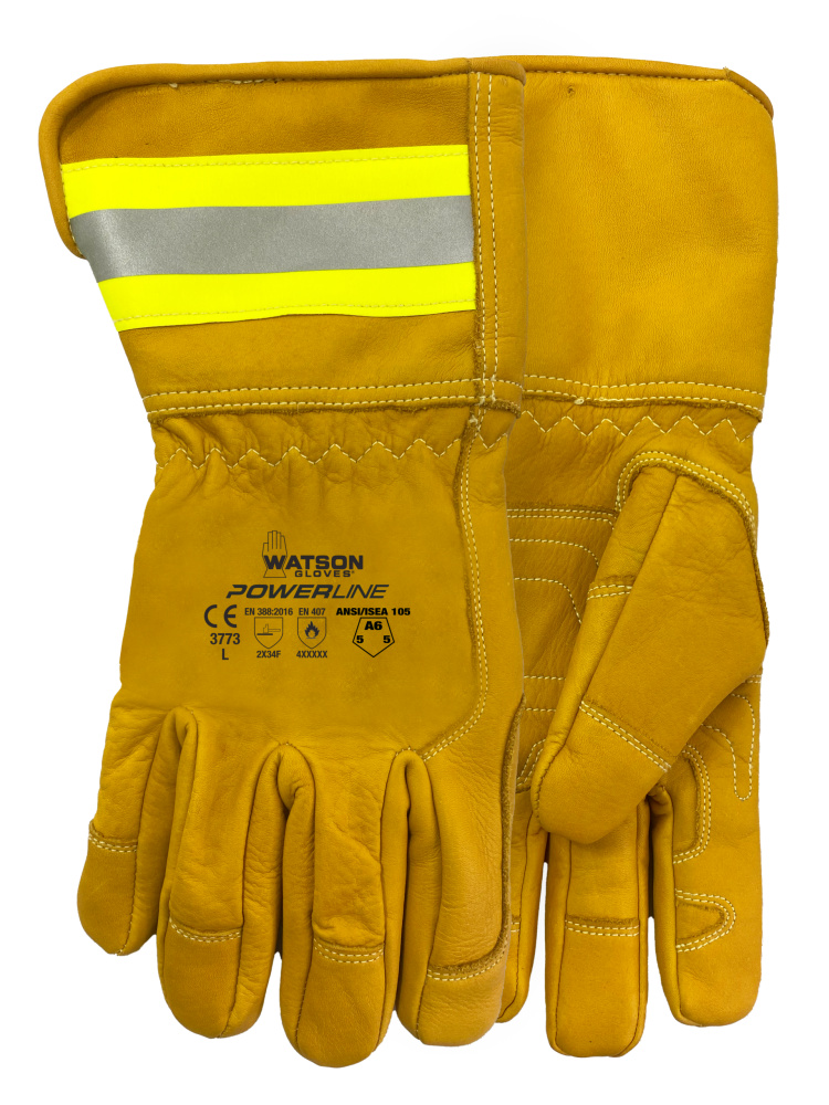 POWERLINE A6 FULLGRAIN COW REFLECTIVE 4 INCH CUFF UTILITY - XXL<span class=' ItemWarning' style='display:block;'>Item is usually in stock, but we&#39;ll be in touch if there&#39;s a problem<br /></span>