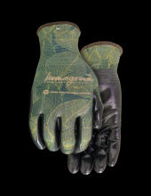Watson Gloves 335-M - EVERGREEN WASTENOT FLAT NITRILE W RECLAIM WOMENS GARDEN- M