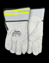 Watson Gloves 3776-L - MEAT HOOK FULLGRAIN COW REFLECTIVE 3 INCH CUFF UTILITY - L