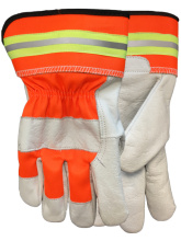 Watson Gloves 4019HV-L - FLASHBACK PREMIUM FULLGRAIN BUFFALO NYLON HI VIS COMBO - L