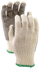 Watson Gloves 417-L - PVC STRING KNIT POLLY/COTTON PVC DOTTED PALM FABRIC - L