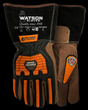Watson Gloves 5785G-S - SHOCK TROOPER A7 D30 BACK & ANTIVIBE PALM GAUNTLET GOATSKIN - S