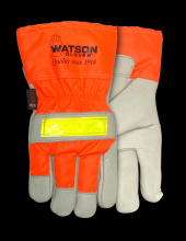 Watson Gloves 94006HHV-S - WINTER FLASHBACK FULL COW HIVIS NYLON EC100 LINED COMBO - S