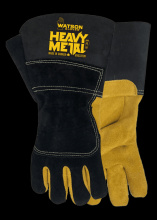 Watson Gloves 9533TCR-S - BLACK VELVET A5 SPLIT ELK BACK FULL REVERSE PALM C100 LINED WELDING - S