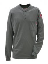 Workrite 56950DGY9MD 0R - Long-Sleeve Henley
