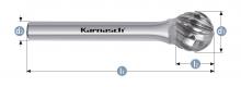 Karnasch 114034.007 - Tungsten carbide burr - Uncoated