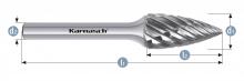 Karnasch 114047.025 - Tungsten carbide burr - Uncoated