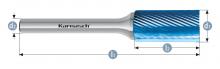 Karnasch 115003.110 - Tungsten carbide burr - BLUE-TEC