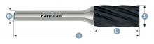 Karnasch 115015.015 - Tungsten carbide burr - BLACK-TEC