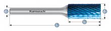 Karnasch 115017.103 - Tungsten carbide burr - BLUE-TEC