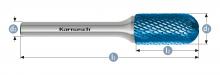 Karnasch 115022.032 - Tungsten carbide burr - BLUE-TEC