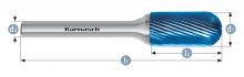 Karnasch 115023.045 - Tungsten carbide burr - BLUE-TEC