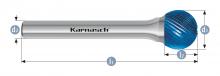 Karnasch 115033.060 - Tungsten carbide burr - BLUE-TEC