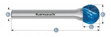 Karnasch 115034.055 - Tungsten carbide burr - BLUE-TEC