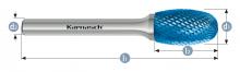 Karnasch 115042.045 - Tungsten carbide burr - BLUE-TEC