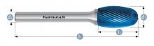 Karnasch 115043.015 - Tungsten carbide burr - BLUE-TEC