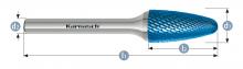 Karnasch 115052.020 - Tungsten carbide burr - BLUE-TEC
