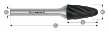 Karnasch 115055.035 - Tungsten carbide burr - BLACK-TEC