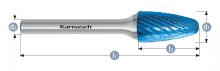 Karnasch 115057.053 - Tungsten carbide burr - BLUE-TEC