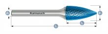 Karnasch 115062.025 - Tungsten carbide burr - BLUE-TEC