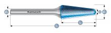 Karnasch 115083.045 - Tungsten carbide burr - BLUE-TEC