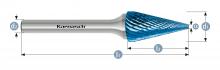 Karnasch 115091.020 - Tungsten carbide burr - BLUE-TEC