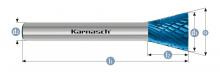 Karnasch 115096.035 - Tungsten carbide burr - BLUE-TEC