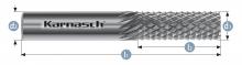Karnasch 116001.015 - Tungsten carbide burr