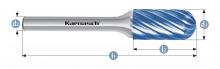 Karnasch 116033.010 - Tungsten carbide burr - BLUE-TEC