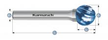 Karnasch 116034.010 - Tungsten carbide burr - BLUE-TEC