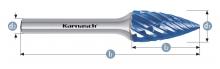 Karnasch 116047.015 - Tungsten carbide burr - BLUE-TEC