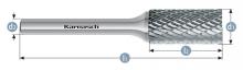 Karnasch 113001.125 - Tungsten carbide burr - Uncoated