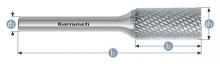 Karnasch 113002.100 - Tungsten carbide burr - Uncoated