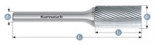 Karnasch 113003.055 - Tungsten carbide burr - Uncoated