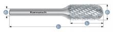 Karnasch 113021.135 - Tungsten carbide burr - Uncoated