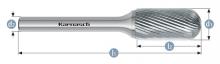Karnasch 113023.105 - Tungsten carbide burr - Uncoated