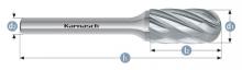 Karnasch 113025.115 - Tungsten carbide burr - Uncoated