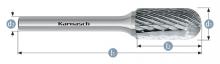 Karnasch 113027.107 - Tungsten carbide burr - Uncoated