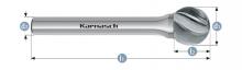Karnasch 113035.055 - Tungsten carbide burr - Uncoated