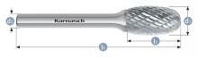 Karnasch 113041.021 - Tungsten carbide burr - Uncoated