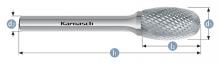 Karnasch 113042.020 - Tungsten carbide burr - Uncoated