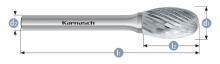 Karnasch 113047.037 - Tungsten carbide burr - Uncoated