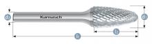 Karnasch 113051.016 - Tungsten carbide burr - Uncoated