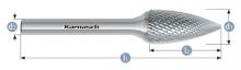 Karnasch 113062.040 - Tungsten carbide burr - Uncoated