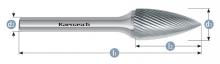 Karnasch 113063.075 - Tungsten carbide burr - Uncoated